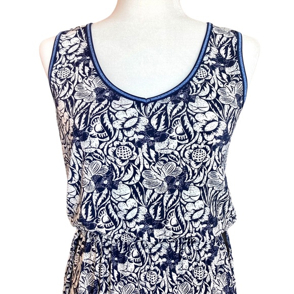 NWT Max Studio Women’s sleeveless dress navy floral dress maxi dress-Sz XS - Picture 6 of 13